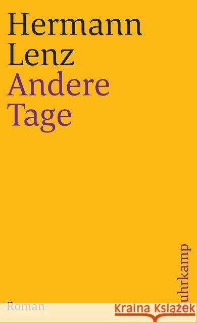 Andere Tage : Roman Lenz, Hermann   9783518369616 Suhrkamp - książka