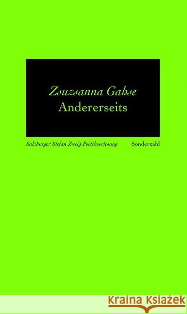 Andererseits Gahse, Zsuzsanna 9783854495499 Sonderzahl - książka