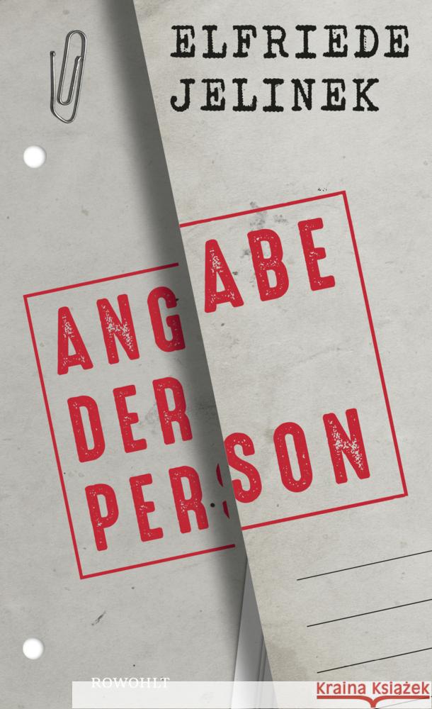 Angabe der Person Jelinek, Elfriede 9783498003180 Rowohlt, Hamburg - książka