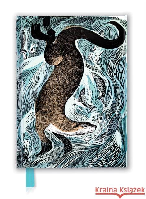 Angela Harding: Fishing Otter (Foiled Journal) Flame Tree Studio 9781787558021 Flame Tree Publishing - książka