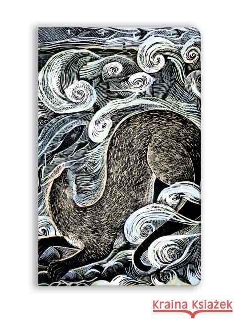 Angela Harding: Shetland Otter, Shetland Sea (Soft Touch Journal) Flame Tree Studio 9781835625859 Flame Tree Gift - książka