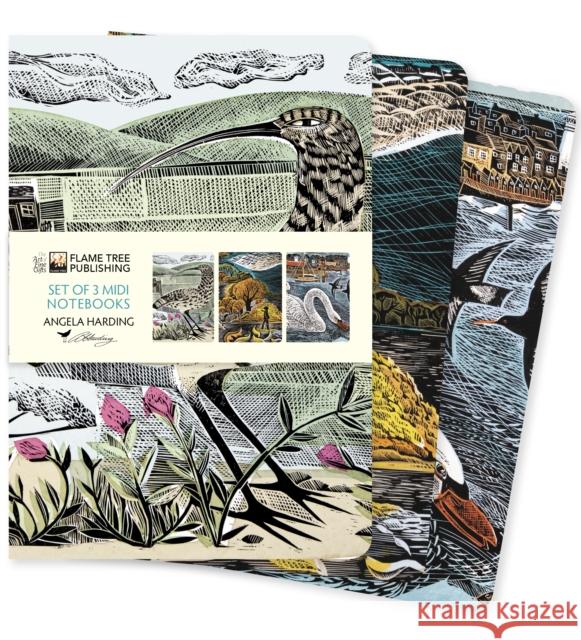 Angela Harding: Wildlife Set of 3 Midi Notebooks  9781804172193 Flame Tree Publishing - książka