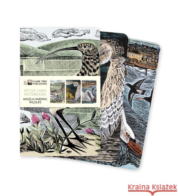 Angela Harding: Wildlife Set of 3 Mini Notebooks  9781804177501 Flame Tree Publishing - książka