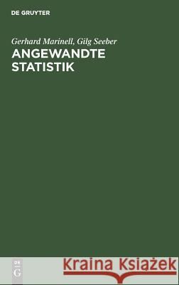 Angewandte Statistik Gerhard Marinell, Gilg Seeber 9783486235982 Walter de Gruyter - książka