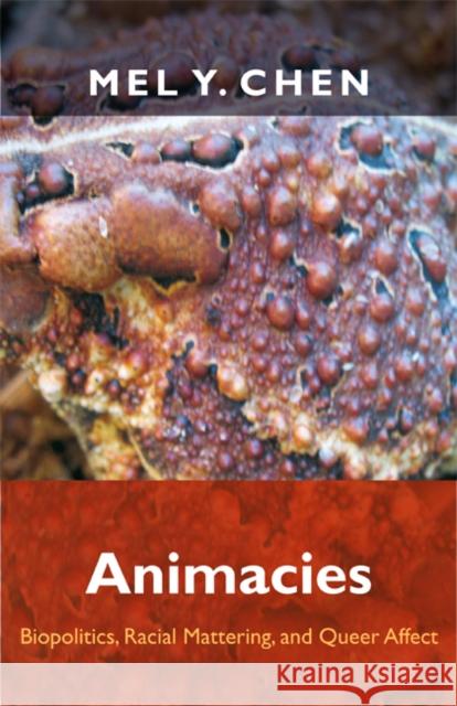 Animacies: Biopolitics, Racial Mattering, and Queer Affect Mel Y. Chen 9780822352549 Duke University Press - książka