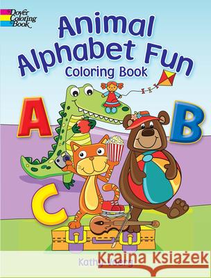 Animal Alphabet Fun Coloring Book Kathy Voerg 9780486836508 Dover Publications - książka
