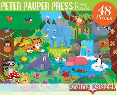 Animal Kingdom Floor Puzzle Helen Graper 9781441341471 Peter Pauper Press - książka