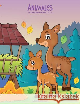 Animales libro para colorear para niños 1, 2 & 3 Nick Snels 9781983438837 Createspace Independent Publishing Platform - książka
