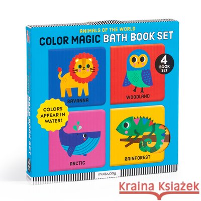 Animals Of The World Color Magic Bath Book Set Mudpuppy 9780735389687 Galison - książka