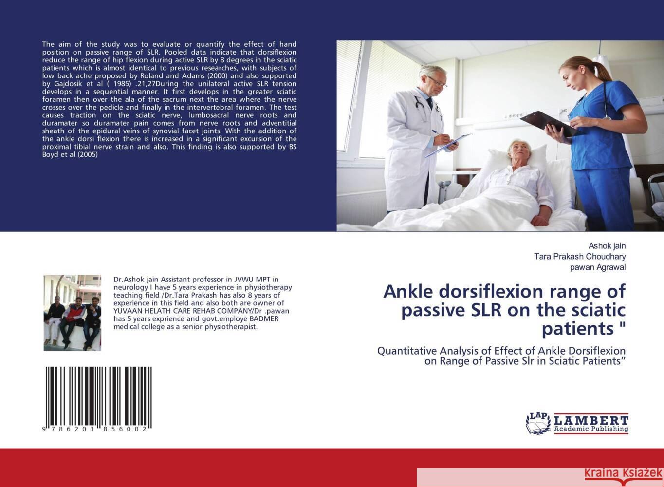 Ankle dorsiflexion range of passive SLR on the sciatic patients 