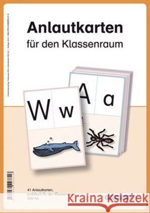 Anlautkarten für den Klassenraum : 41 Anlautkarten, 170 Gramm, DIN A4 auch geeignet zum Laminieren Langhans, Katrin 9783939293316 Sternchenverlag - książka