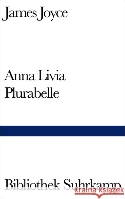 Anna Livia Plurabelle Joyce, James   9783518012536 Suhrkamp - książka