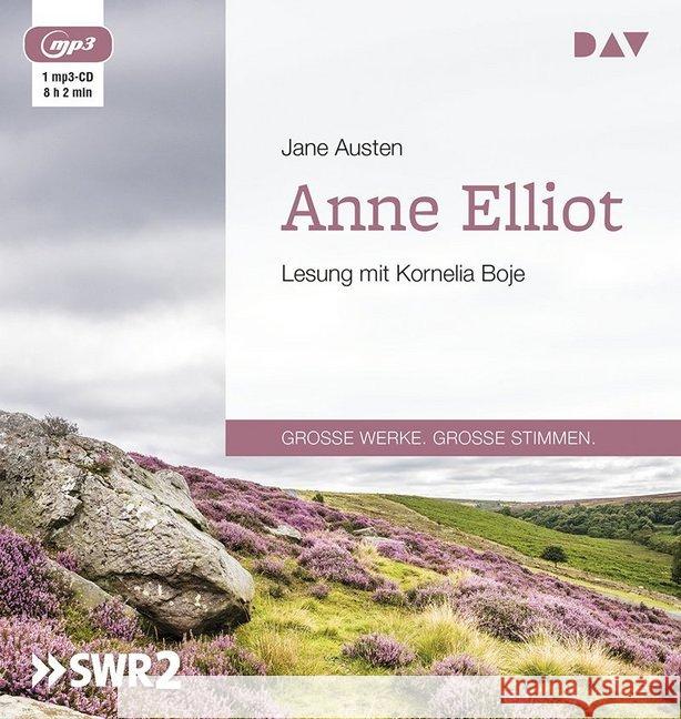 Anne Elliot oder Die Kunst der Überredung, 1 MP3-CD : Lesung mit Kornelia Boje (1 mp3-CD), Lesung. MP3 Format Austen, Jane 9783742406774 Der Audio Verlag, DAV - książka