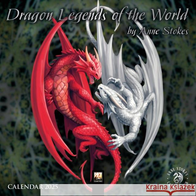 Anne Stokes: Dragon Legends of the World Mini Wall calendar 2025 (Art Calendar)  9781835621202 Flame Tree Publishing - książka