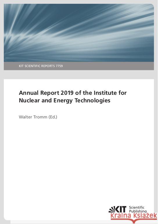 Annual Report 2019 of the Institute for Nuclear and Energy Technologies  9783731510499 KIT Scientific Publishing - książka