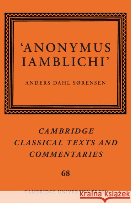 ‘Anonymus Iamblichi’  9781009538794 Cambridge University Press - książka