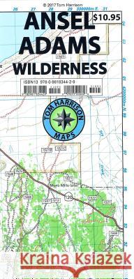 Ansel Adams Wilderness Trail Map: Shaded-Relief Topo Map Tom Harrison 9780981834429 Tom Harrison Maps - książka