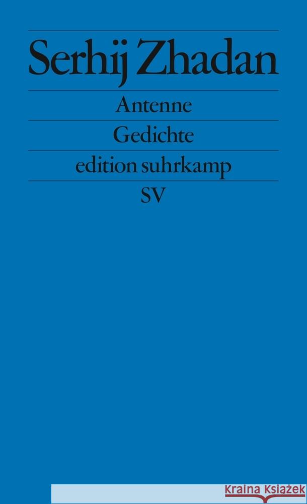 Antenne Zhadan, Serhij 9783518127520 Suhrkamp - książka