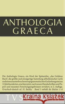 Anthologia Graeca, Band 1, Buch I-VI  9783110362121 Walter de Gruyter - książka