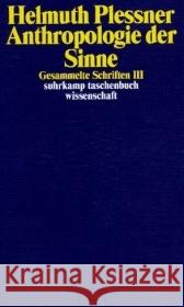 Anthropologie der Sinne Plessner, Helmuth 9783518292266 Suhrkamp - książka