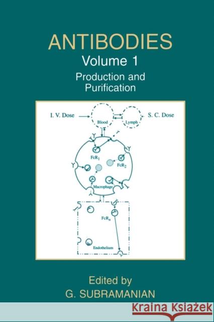 Antibodies: Volume 1: Production and Purification Subramanian, G. 9781461347019 Springer - książka