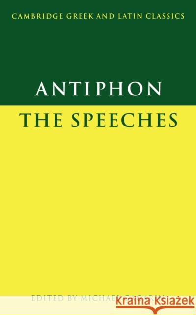 Antiphon: The Speeches Michael Gagarin Antiphon                                 Michael Gagarin 9780521389310 Cambridge University Press - książka