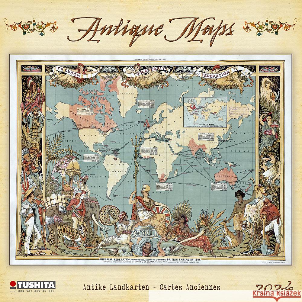 Antique Maps 2024  9783959292351 Tushita - książka