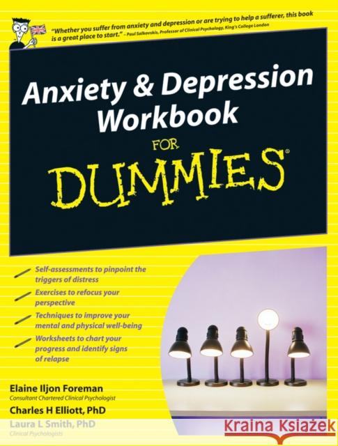 Anxiety and Depression Workbook For Dummies Elaine Iljon Foreman 9780470742006  - książka