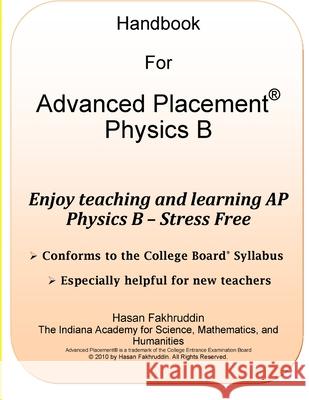 AP Physics B Handbook Hasan Fakhruddin 9780557574629 Lulu.com - książka