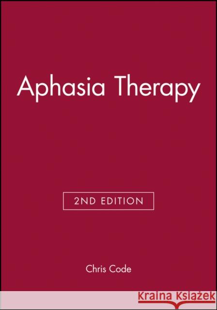 Aphasia Therapy Code 9781870332903 John Wiley & Sons - książka