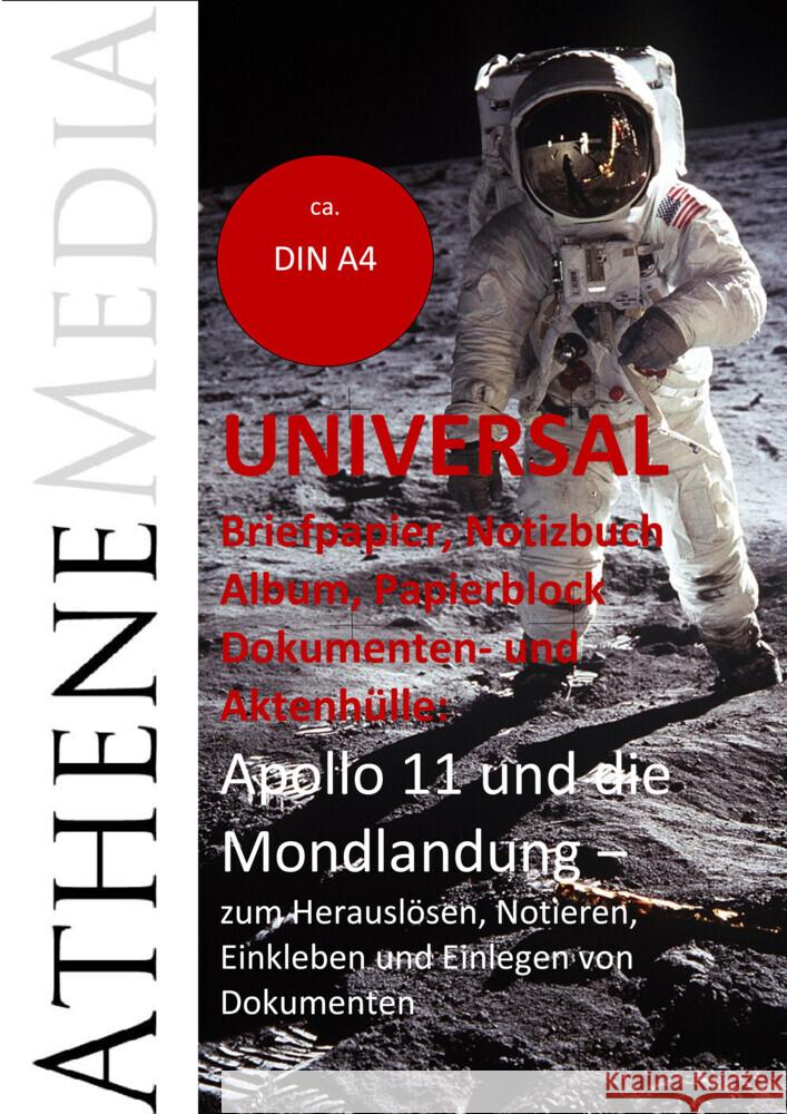 Apollo 11 und die Mondlandung (Briefpapier, Notizbuch, Album, Papierblock, Dokumenten- und Aktenhülle) Hoffmann 9783869922638 Athene Media - książka