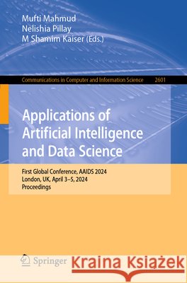 Applications of Artificial Intelligence and Data Science  9783031984976 Springer - książka