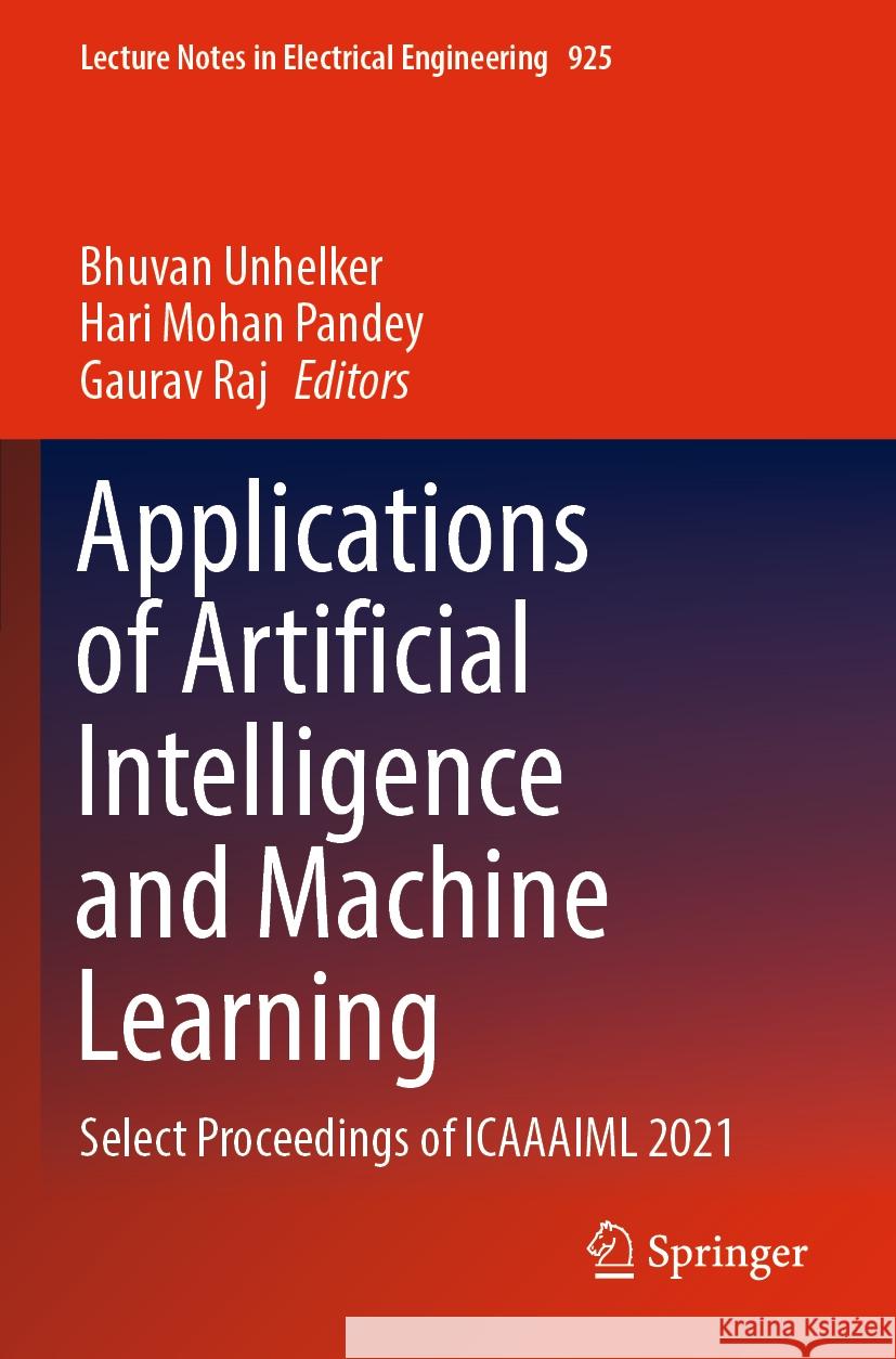Applications of Artificial Intelligence and Machine Learning  9789811948336 Springer Nature Singapore - książka