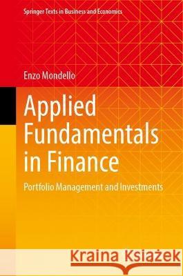 Applied Fundamentals in Finance: Portfolio Management and Investments Enzo Mondello 9783658410209 Springer Gabler - książka