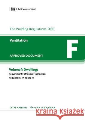 Approved Document F: Ventilation - Volume 1: Dwellings (2021 edition) HM Government   9781914124761 RIBA Publishing - książka