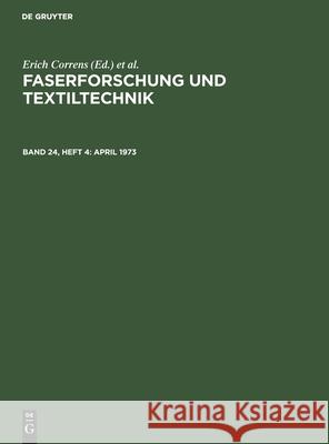 April 1973 No Contributor 9783112520192 de Gruyter - książka