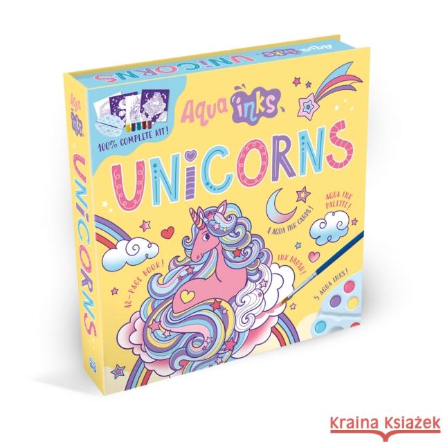 Aqua Inks Unicorns Connie Isaacs 9781835550144 Gemini Books Group Ltd - książka