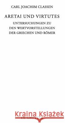 Aretai und Virtutes Carl Joachim Classen 9783110245943 De Gruyter - książka