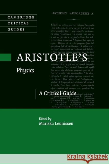 Aristotle's Physics: A Critical Guide Leunissen, Mariska 9781108454186 Cambridge University Press - książka