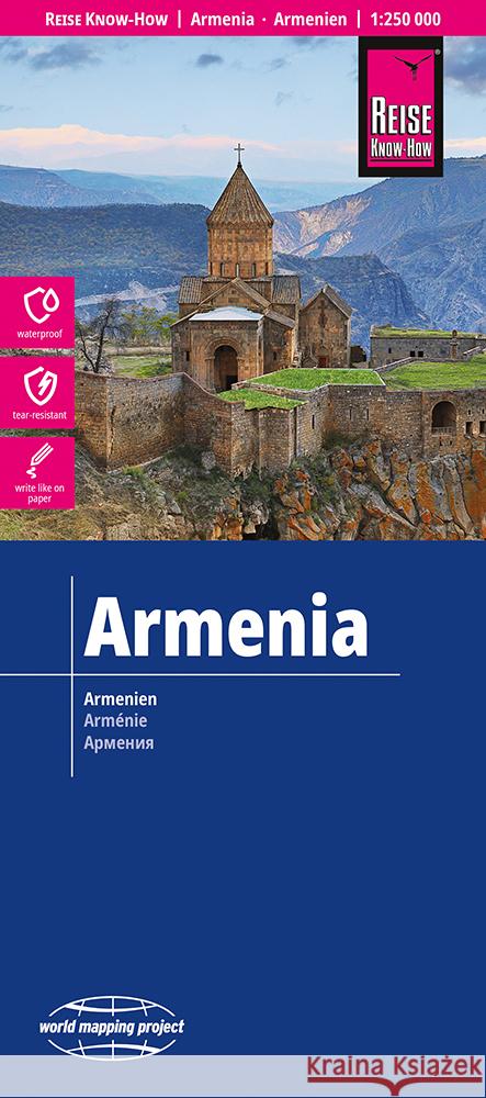 Armenia Map 1:250,000 scale: World Mapping Project  9783831774814 Reise Know-How Verlag Peter Rump - książka
