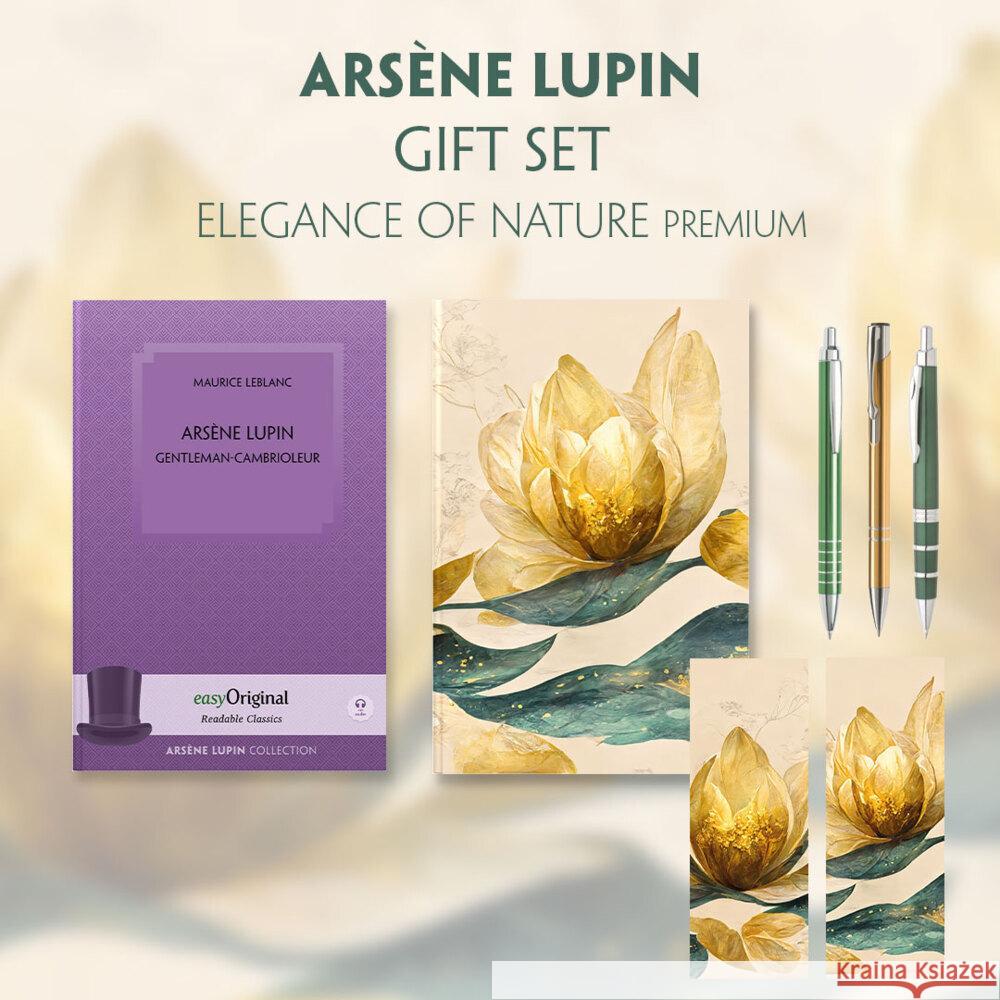 Arsène Lupin, gentleman-cambrioleur (with audio-online) Readable Classics Geschenkset + Eleganz der Natur Schreibset Premium, m. 1 Beilage, m. 1 Buch Leblanc, Maurice 9783991681298 EasyOriginal - książka