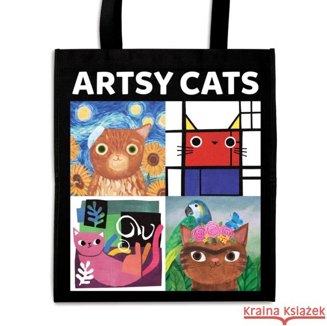 Artsy Cats Reusable Shopping Bag Mudpuppy 9780735365667 Galison - książka