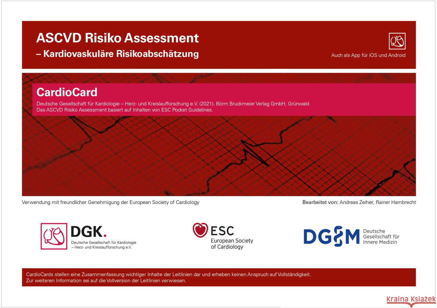 ASCVD Risiko Assessment - Kardiovaskuläre Risikoabschätzung, CardioCard  9783898626668 Börm Bruckmeier - książka