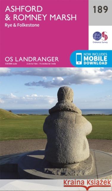 Ashford & Romney Marsh, Rye & Folkestone Ordnance Survey 9780319262870 Ordnance Survey - książka