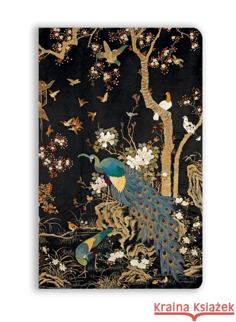 Ashmolean Museum: Embroidered Hanging with Peacock (Soft Touch Journal) Flame Tree Studio 9781804178973 Flame Tree Gift - książka