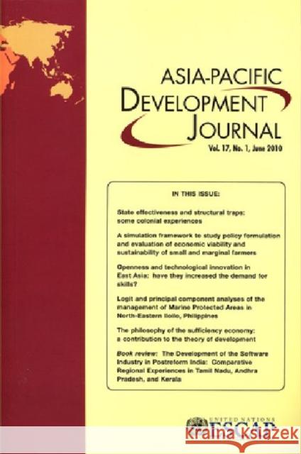 Asia Pacific Development Journal, Volume 17, No. 1, June 2010 United Nations 9789211206104 United Nations - książka