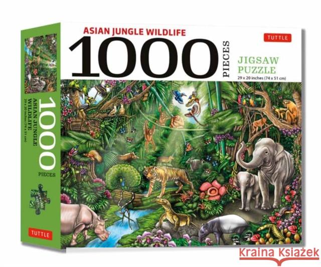 Asian Rainforest Wildlife - 1000 Piece Jigsaw Puzzle: Finished Size 29 in X 20 Inch (74 X 51 CM) Huynh, Hue 9780804855082 Tuttle Publishing - książka