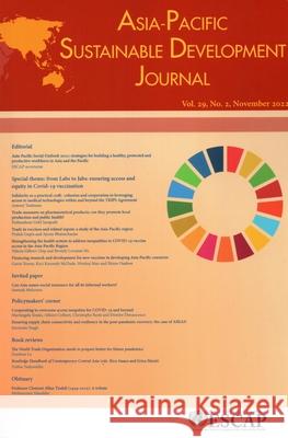 Asia–Pacific Sustainable Development Journal 2022, Issue No.2   united Nations Pacific 9789211208498 John Wiley and Sons (JL) - książka