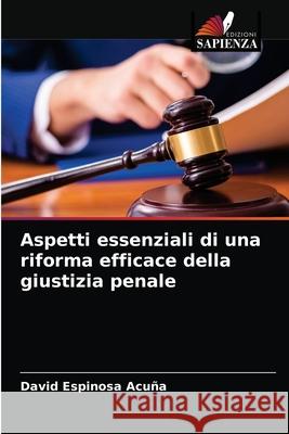 Aspetti essenziali di una riforma efficace della giustizia penale David Espinosa Acuña 9786204052649 Edizioni Sapienza - książka