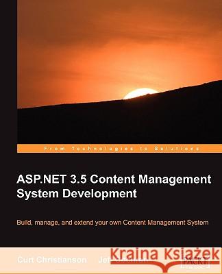 ASP.NET 3.5 CMS Development Curt Christianson Jeff Cochran 9781847193612 Packt Publishing - książka